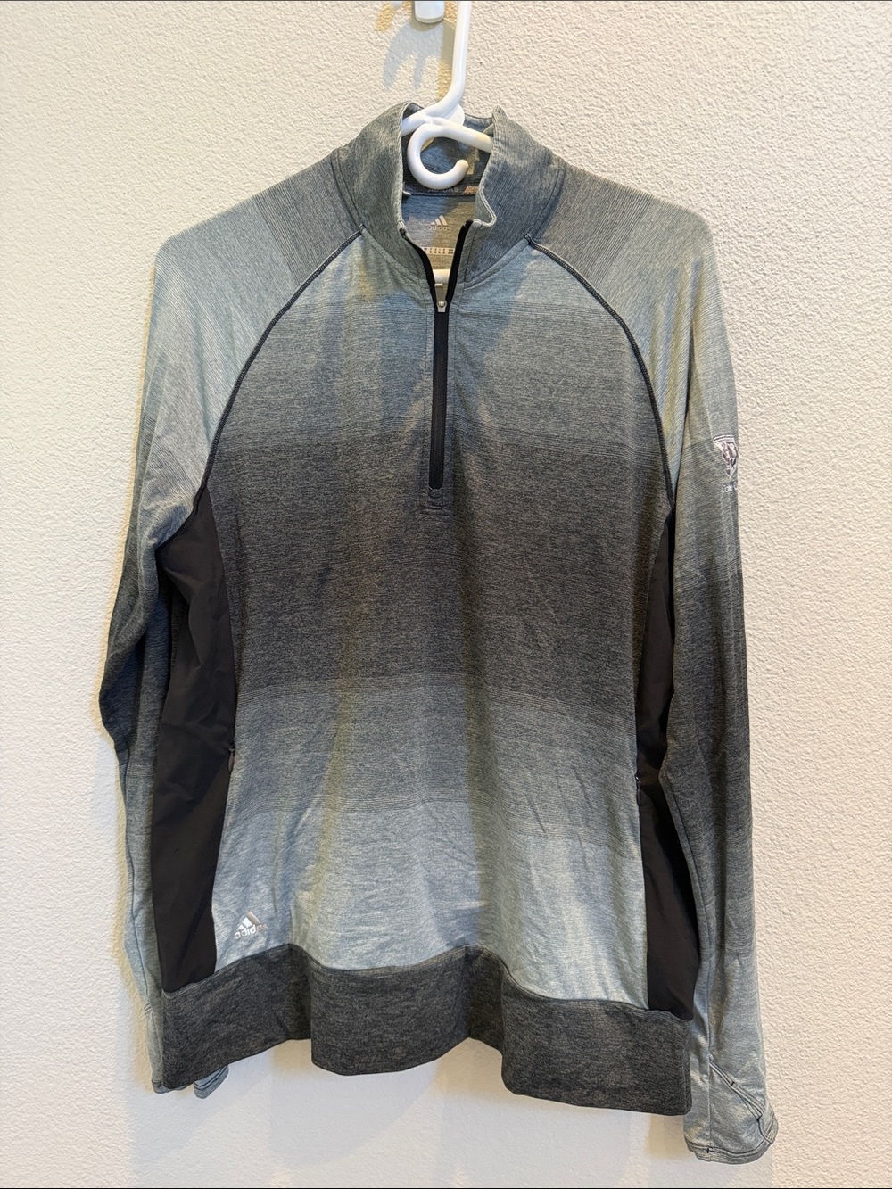 adidas Golf Womens Gray Ombre Half-Zip Performance Jacket Coto de Caza